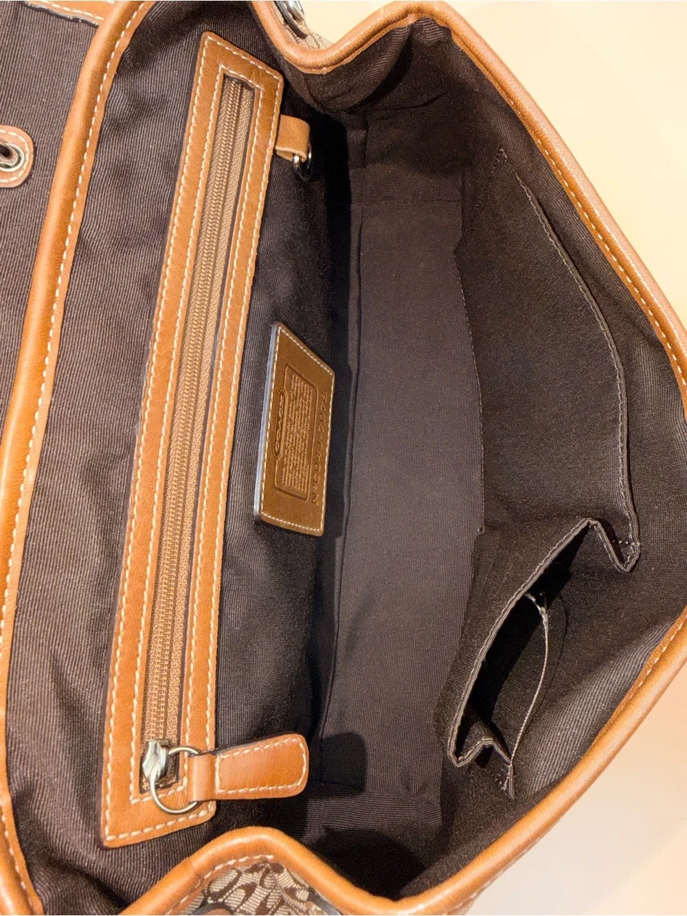 Coach Soho Brown Signature Canvas Satchel